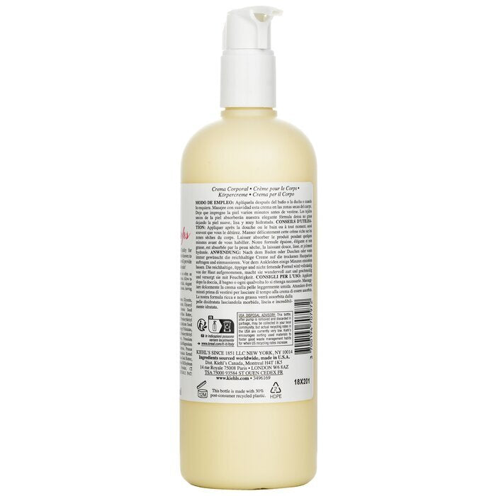 Kiehl's Creme De Corps Körperfeuchtigkeitscreme mit Pumpe, 500 ml