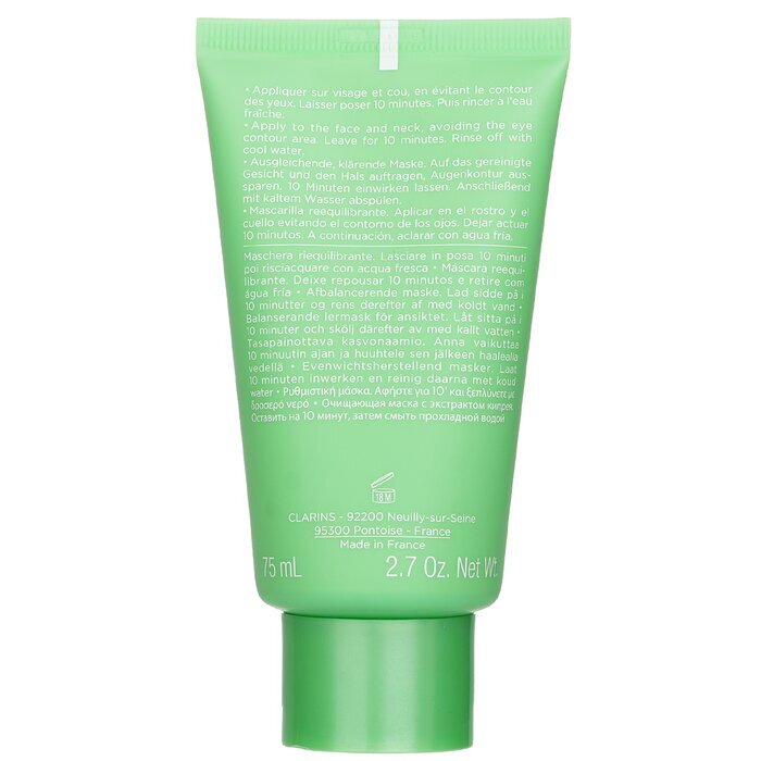 Clarins SOS Pure Rebalancing Clay Mask mit Alpenweide – Mischhaut bis fettige Haut, 75 ml