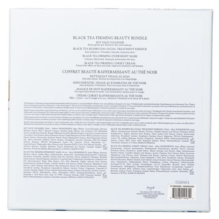 Frischer Schwarztee – Straffendes Beauty-Paket-Set, 4-tlg.