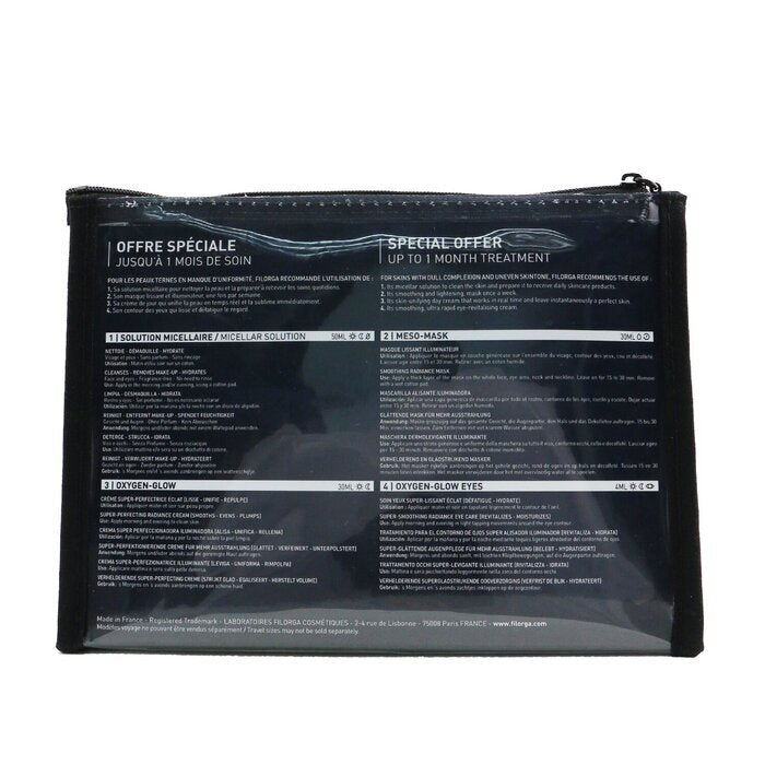 Radiance Boosters Set: Micellar Solution + Meso-Mask 30ml + Oxygen-Glow Cream 30ml + Oxygen-Glow Eye Cream 4ml 4pcs 50ml