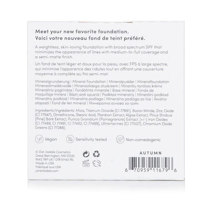 Jane Iredale PurePressed Base Mineral Foundation Nachfüllpackung LSF 20 – Herbst 9,9 g