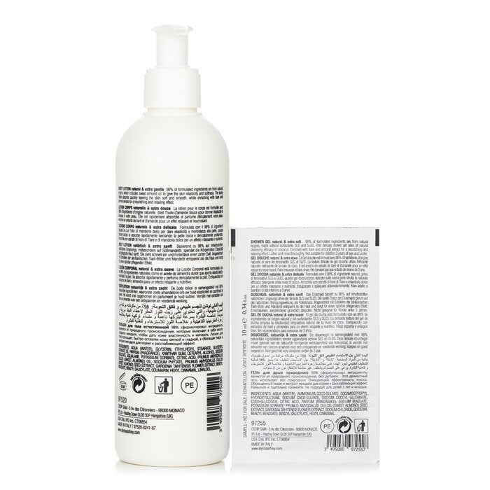 Alyssa Ashley Biolab Tiare & Mandel Körperlotion + Duschgel + Massagegerät 3 Stück