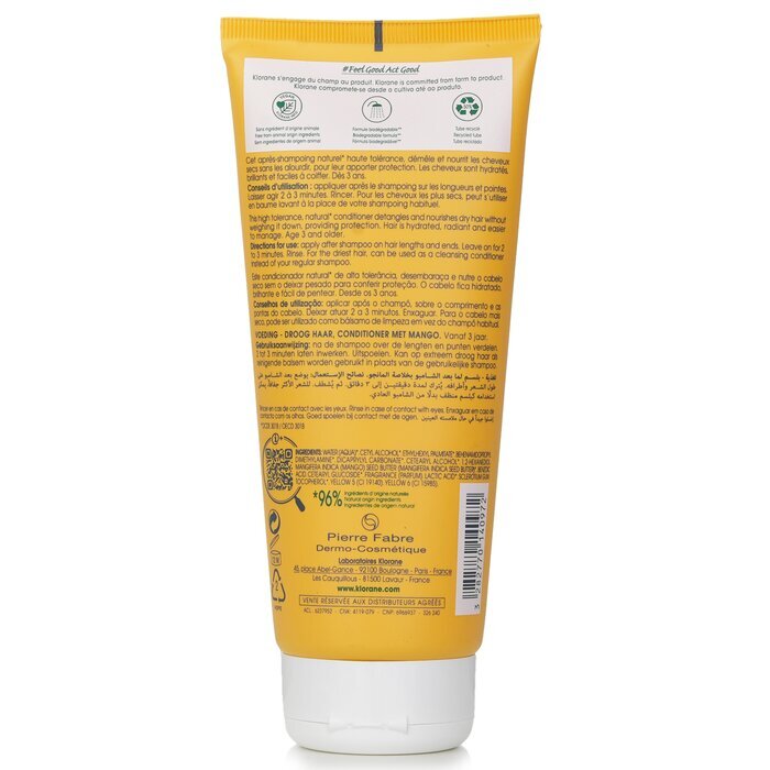 Klorane Conditioner mit Mango (Pflege für trockenes Haar) 200 ml