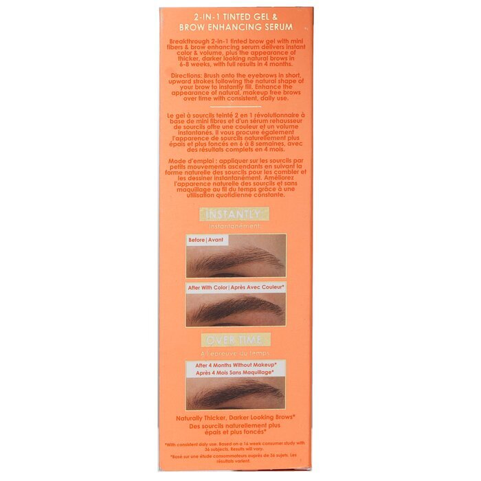 Grande Cosmetics (GrandeLash) GrandeBROW 2 in 1 Tinted Brow Gel + Brow Enhancing Serum - Medium 3.5ml