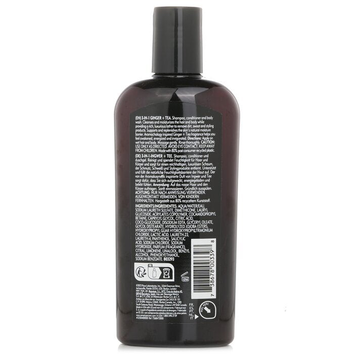 American Crew 3-in-1 Ingwer + Tee Shampoo, Spülung und Duschgel 250 ml