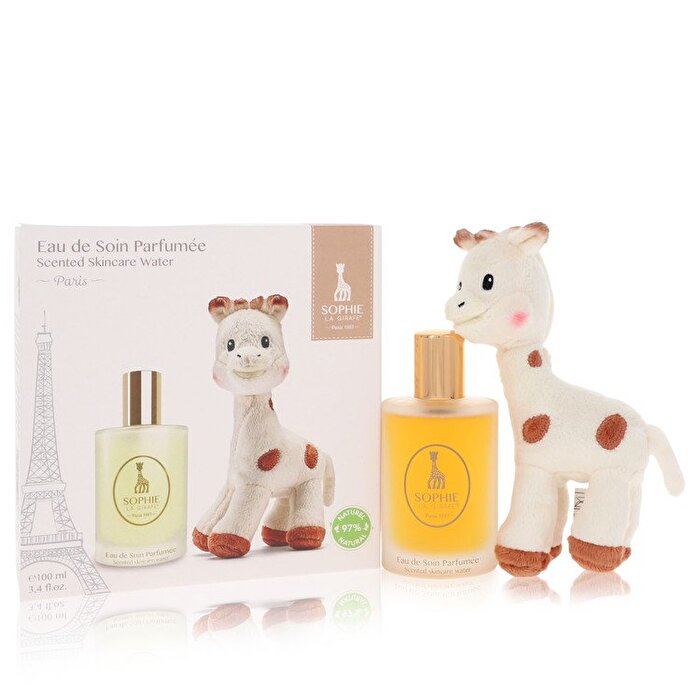 Sophie La Girafe Eau De Soin Parfumee Gift Set - Scented Skincare Water (Alcohol-Free) + 1 Sophie La Girafe Soft Toy