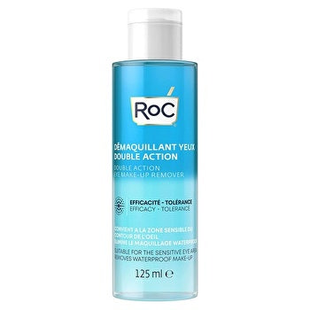 Roc Double Action Augen-Make-up-Entferner, geeignet für die empfindliche Augenpartie. Entfernt wasserfestes Make-up, 125 ml