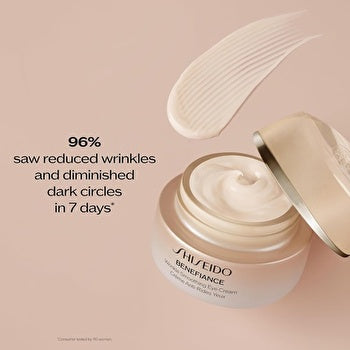 Shiseido Benefiance Wrinkle Smoothing Eye Cream 15ml – Verbessert sichtbar fünf Arten von Augenfältchen, Augenringen und Schwellungen – 48-Stunden-Feuchtigkeitsversorgung – Alle Hauttypen – Nicht komedogen