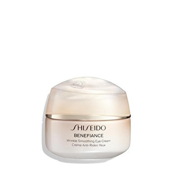 Shiseido Benefiance Wrinkle Smoothing Eye Cream 15ml – Verbessert sichtbar fünf Arten von Augenfältchen, Augenringen und Schwellungen – 48-Stunden-Feuchtigkeitsversorgung – Alle Hauttypen – Nicht komedogen