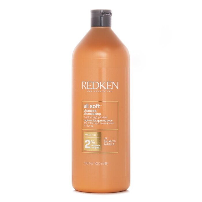 Redken All Soft Shampoo (For Dry/ Brittle Hair) 1000ml/33.8oz