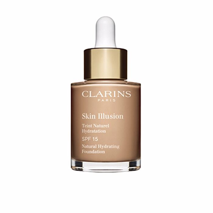 Clarins Skin Illusion Natürliche feuchtigkeitsspendende Grundierung LSF 15 – Nr. 108 Sand, 30 ml