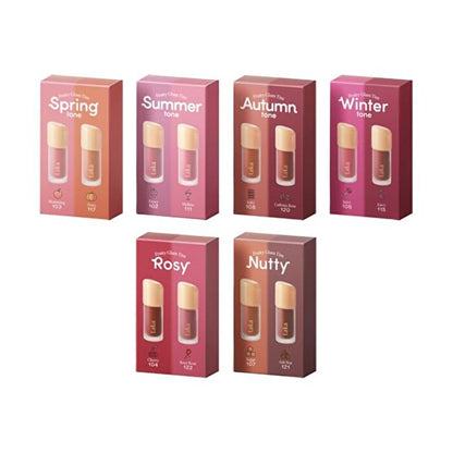 Fruity Glam Tint Mini Duo Special Set - 6 Types - Nutty Edition