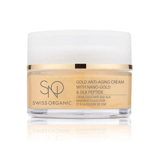 SNO Swiss Organic Gold Anti-Aging Creme mit Nano-Gold &amp; Seidenpeptid, 50ml, Fixgröße