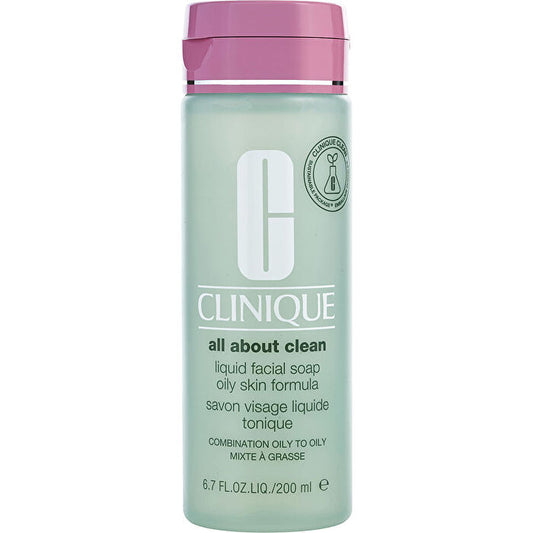 Clinique All About Clean Flüssige Gesichtsseife für fettige Haut, Formel – Mischhaut bis fettige Haut, 200 ml