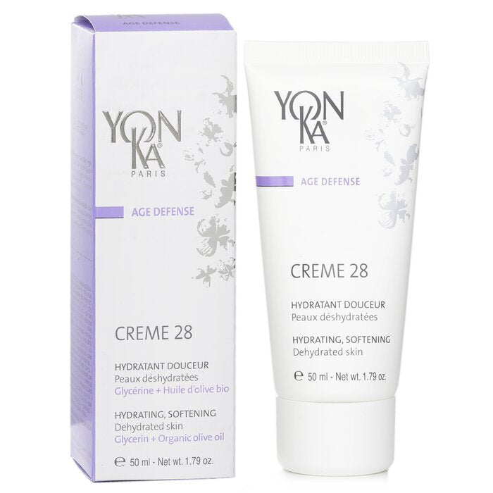 Yonka Age Defense Creme 28 mit ätherischen Ölen – feuchtigkeitsspendend, weichmachend (feuchtigkeitsarme Haut) 50 ml