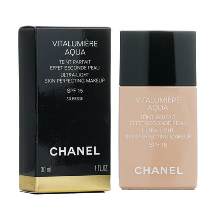 Chanel Vitalumiere Aqua Ultra Light Hautperfektionierendes Make-up LSF 15 – Nr. 30 Beige, 30 ml