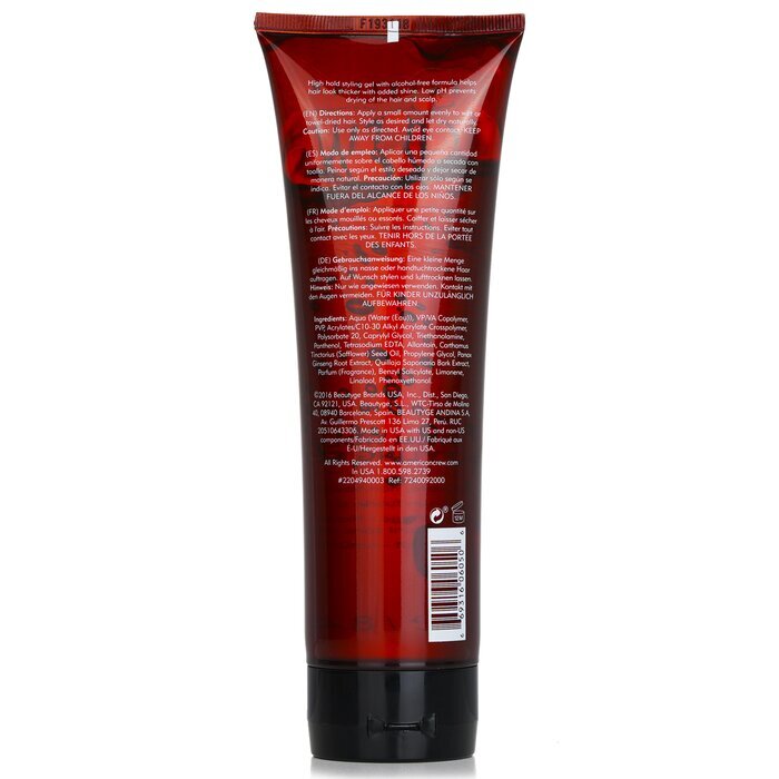 American Crew Men Styling-Gel für starken Halt (nicht abblätterndes Gel) 250 ml