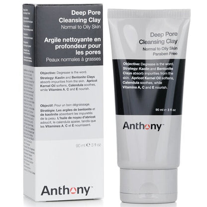 Anthony Logistics For Men – Porentiefe Reinigungserde (normale bis fettige Haut) 90 g/3 oz