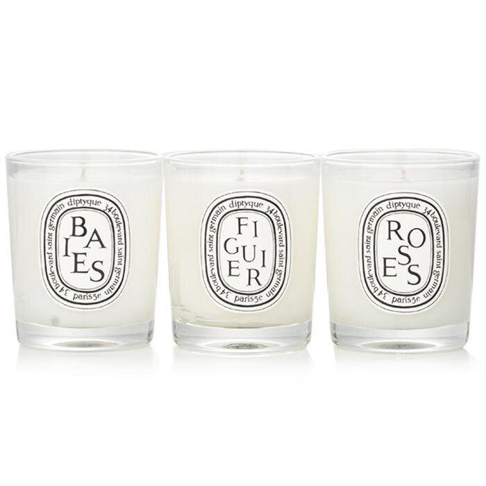 Diptyque Mini-Kerzen-Coffret: (Baies, Figuier, Rosen) 3x 70g/2,4oz