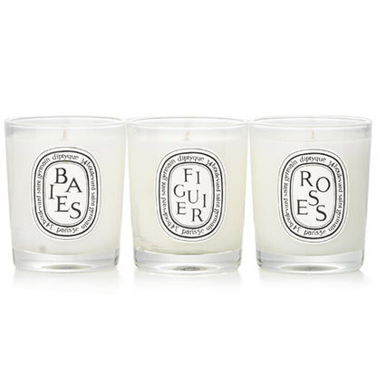 Diptyque Mini-Kerzen-Coffret: (Baies, Figuier, Rosen) 3x 70g/2,4oz