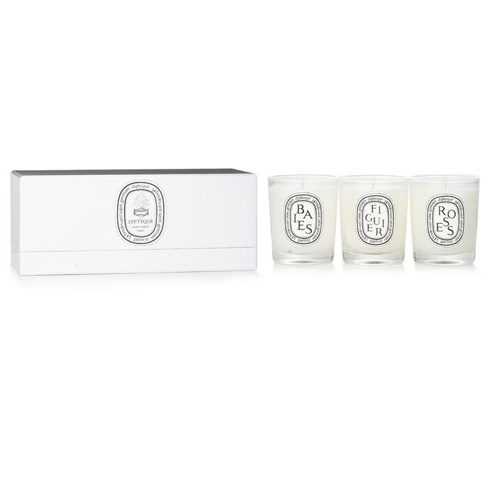 Diptyque Mini-Kerzen-Coffret: (Baies, Figuier, Rosen) 3x 70g/2,4oz
