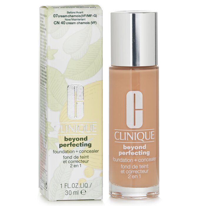 Clinique Beyond Perfecting Foundation &amp; Concealer – Nr. 07 Cream Chamois (VF-G) 30 ml