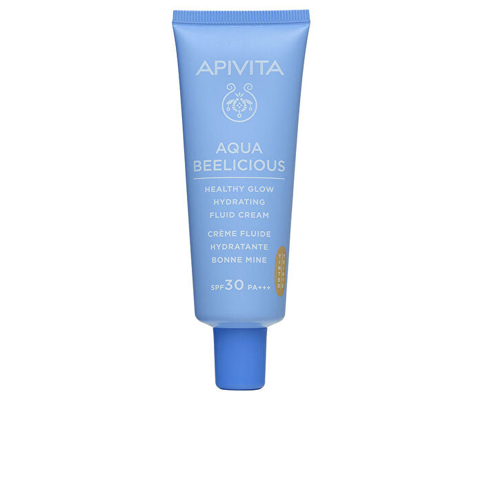 Apivita Aqua Beelicious Healthy Glow Feuchtigkeitsspendende Fluidcreme getönt LSF 30 40ml