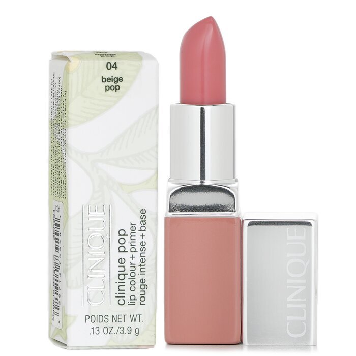 Clinique Pop Lippenfarbe + Primer – Nr. 04 Beige Pop, 3,9 g/0,13 oz