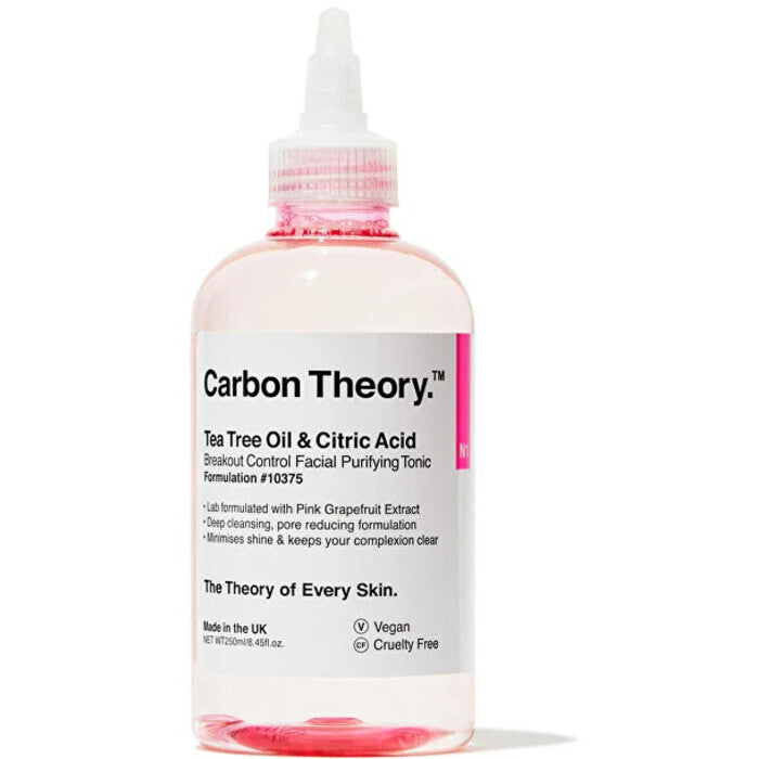Carbon Theory Tea Tree Oil & Citric Acid Breakout Control Facial Purifying Tonic - Pleťove Tonikum 250ml