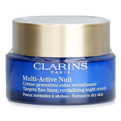 Clarins Multi-Active Night Targets Fine Lines Revitalisierende Nachtcreme – für normale bis trockene Haut, 50 ml