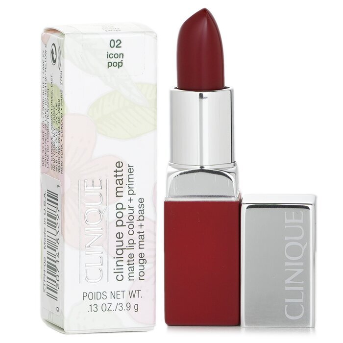 Clinique Pop Matte Lip Colour + Primer – Nr. 02 Icon Pop, 3,9 g/0,13 oz