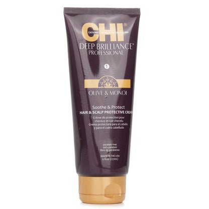 CHI Deep Brilliance Olive &amp; Monoi Soothe &amp; Protect Schutzcreme für Haar und Kopfhaut, 177 ml