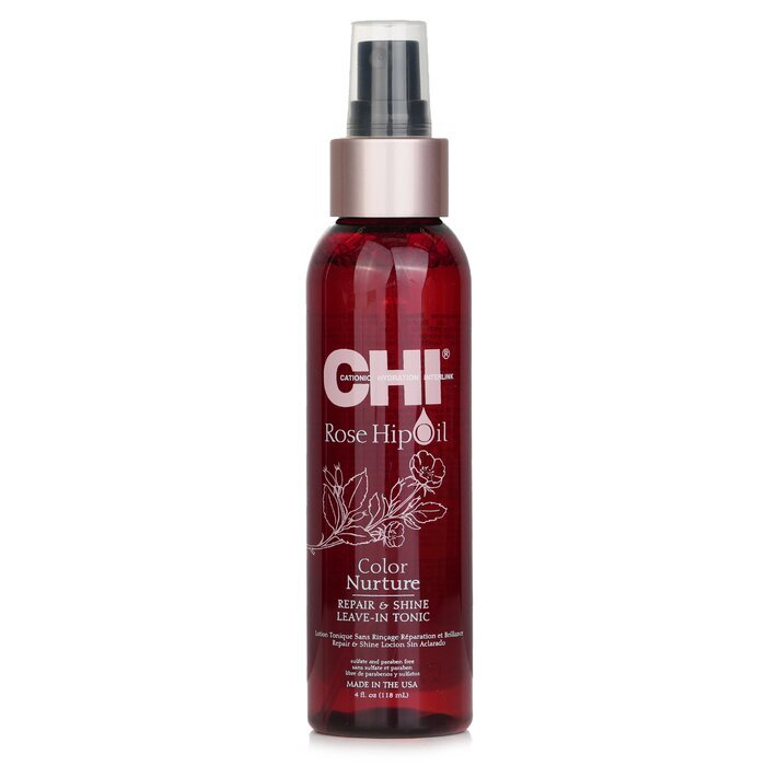 CHI Rose Hip Oil Color Nurture Repair &amp; Shine Leave-In Tonic, 118 ml