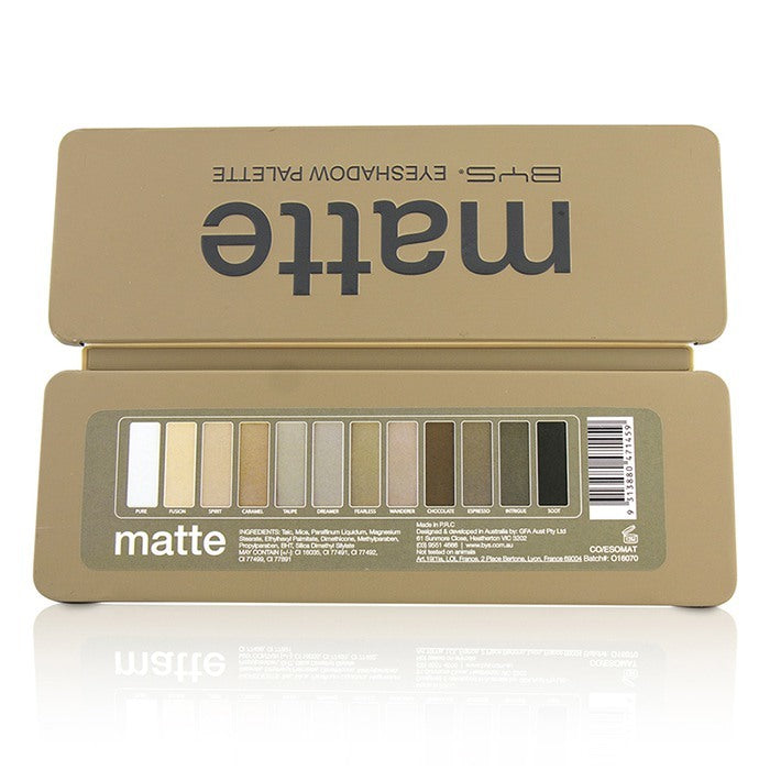 BYS Lidschatten-Palette (12x Lidschatten, 2x Applikator) - Matt 12g/0,42oz