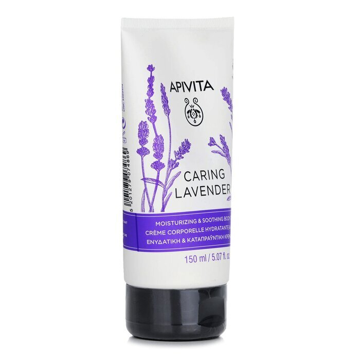 Apivita Caring Lavender Feuchtigkeitsspendende und beruhigende Körpercreme – für empfindliche Haut, 150 ml