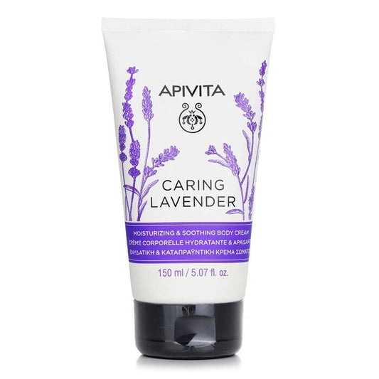 Apivita Caring Lavender Feuchtigkeitsspendende und beruhigende Körpercreme – für empfindliche Haut, 150 ml