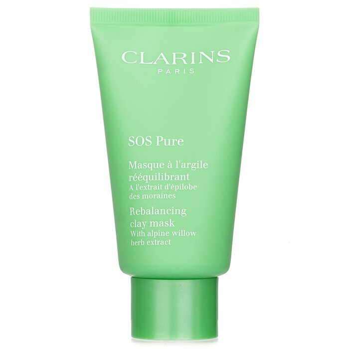 Clarins SOS Pure Rebalancing Clay Mask mit Alpenweide – Mischhaut bis fettige Haut, 75 ml