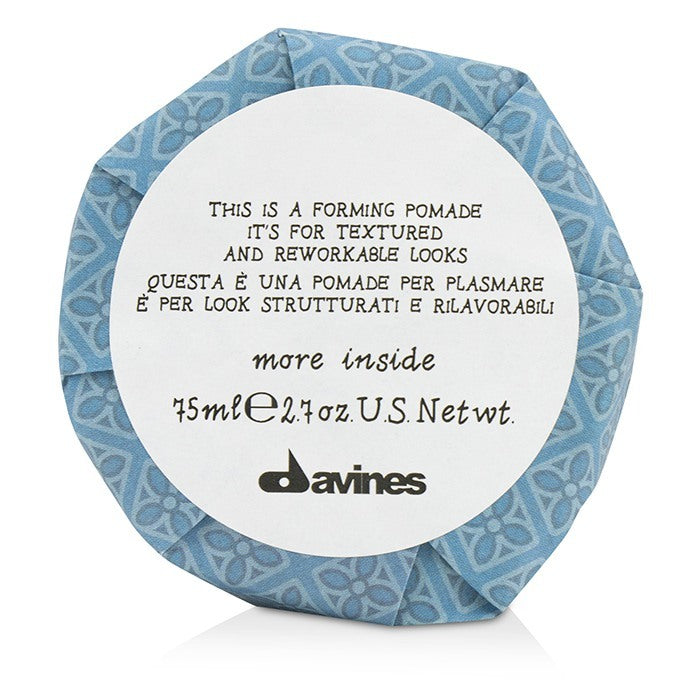 Davines More Inside Dies ist eine formende Pomade (für strukturierte und umformbare Looks) 75 ml/2,7 oz