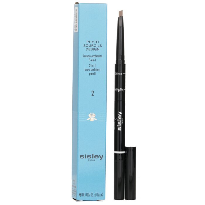 Sisley Phyto Sourcils Design 3 in 1 Brow Architect Pencil - Nr. 2 Chatain 2x0,2 g/0,007 oz