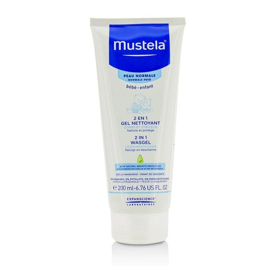 Mustela 2 in 1 Körper- und Haarreinigungsgel – für normale Haut, 200 ml