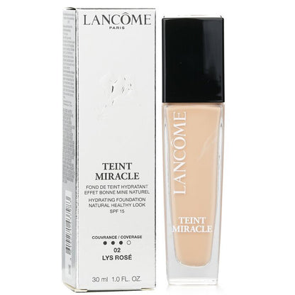 Lancome Teint Miracle Hydrating Foundation, natürliches, gesundes Aussehen, LSF 15, 02 Lys Rose, 30 ml