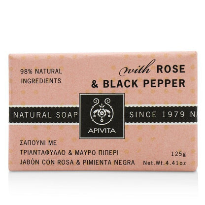 Apivita Naturseife mit Rose und schwarzem Pfeffer 125 g