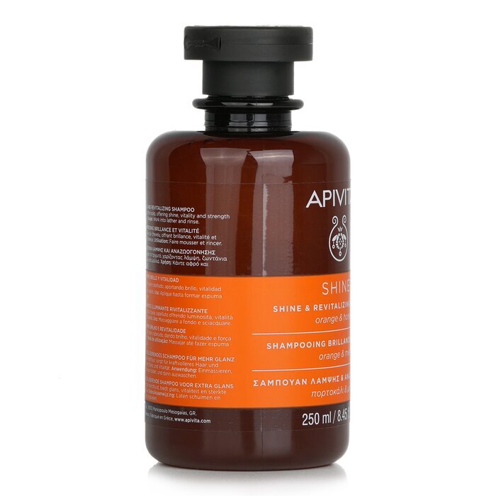 Apivita Glanz- und Revitalisierendes Shampoo mit Orange und Honig, 250 ml