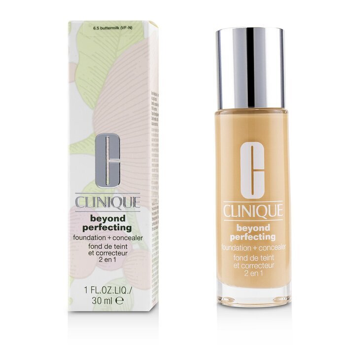 Clinique Beyond Perfecting Foundation &amp; Concealer – Nr. 6,5 Buttermilch (VF-N) 30 ml