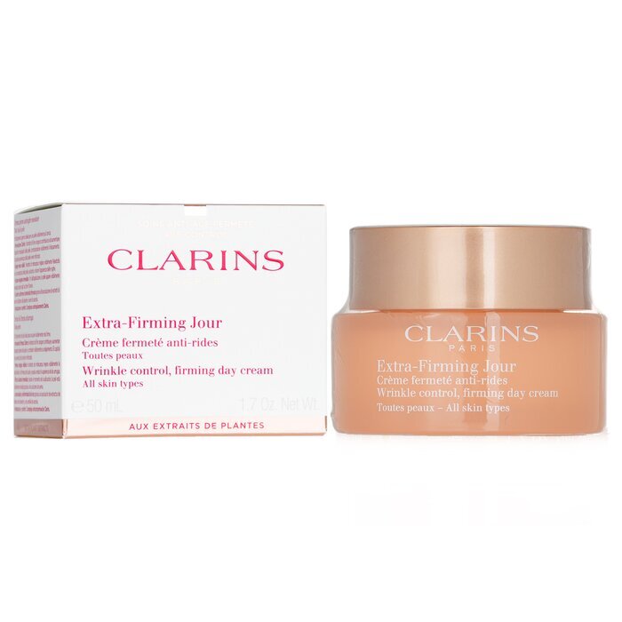 Clarins Extra-Firming Jour Wrinkle Control, straffende Tagescreme – alle Hauttypen, 50 ml