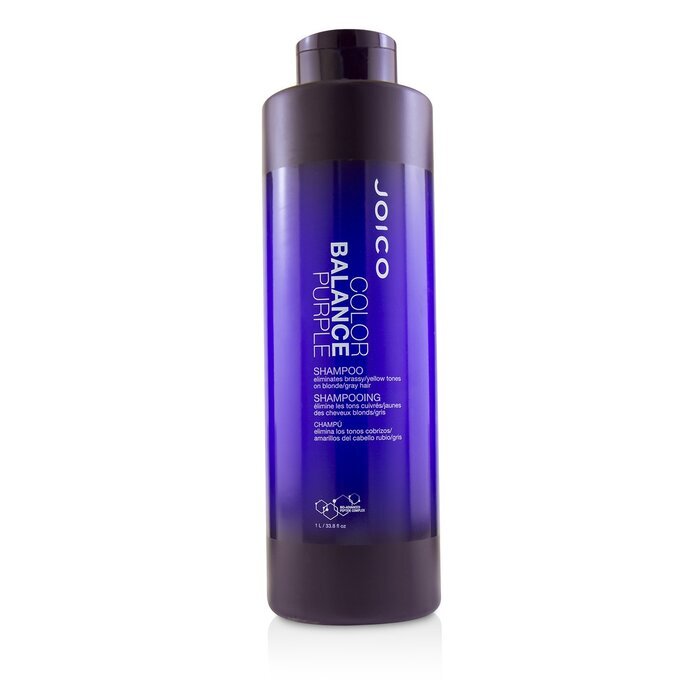 Joico Color Balance Purple Shampoo (Beseitigt messingfarbene/gelbe Töne auf blondem/grauem Haar) 1000 ml