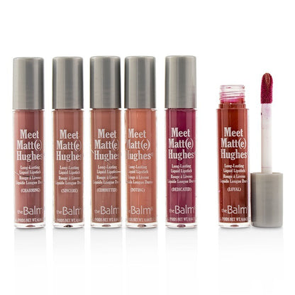 TheBalm Meet Matt(e) Hughes 6 Mini-Set mit lang anhaltenden flüssigen Lippenstiften – Vol. 1, 6 x 1,2 ml