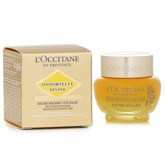 L'Occitane Immortelle Divine Eye Balm – Ultimativer Augenbalsam für die Jugend, 15 ml