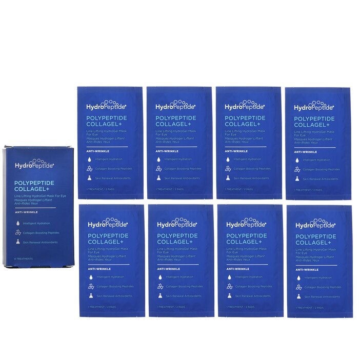 HydroPeptide Polypeptide Collagen+ Line Lifting Hydrogel-Maske für die Augen, 8 Behandlungen