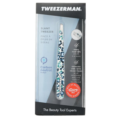 Tweezerman Slant Pinzette (Musterdrucke) – Tierdruck/Lila Leopard